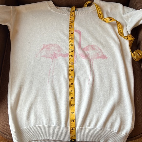 Joie Cream Flamingo Crewneck Sweater size XS - Picture 10 of 11